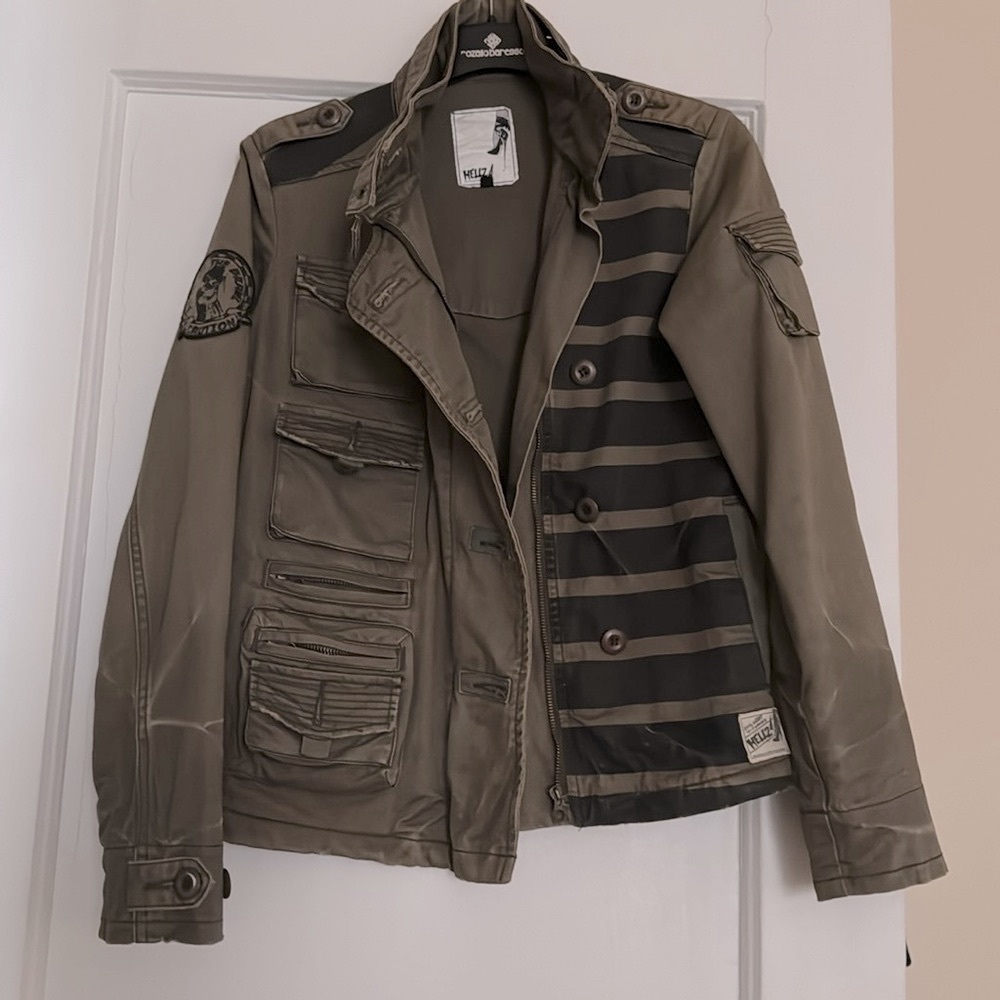 Nasty Gal - Hellz Bellz - vintage Army inspired jacket - size Small - Picture 5 of 10